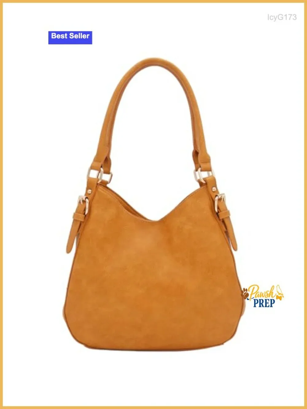 Lightweight Faux Leather Hobo Bag 3 Compartment Gold Hardware